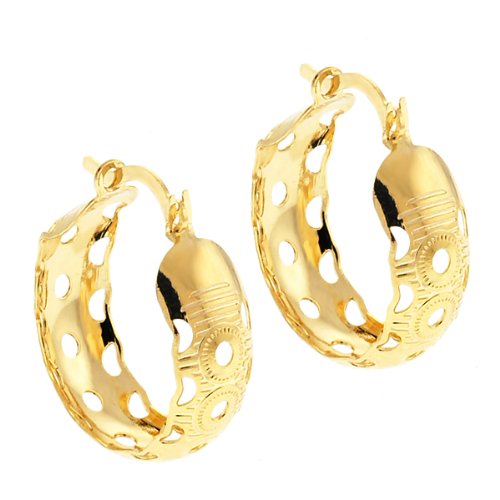 Cheap 3/4″ Stunning Moroccan Style Hoop Earrings Women 3/4 Inch; Thickness Is 7.00mm Guides