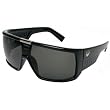 Dragon Alliance Domo Men's Large Fit Casual Sunglasses w/ Free B&F Heart Sticker Bundle - Jet/Grey