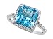 Jewelry : 4.45 cts Blue Topaz Ring - 14kt White or Yellow Gold LIFETIME WARRANTEE