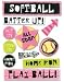 Me & My Big Ideas Soft Spoken Themed Embellishments, Softball Glitter Girl