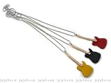 JAJABOON ギターペンダント　テレキャスタータイプ キーホルダー用<strong>パーツ</strong>付き ネックレス
