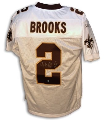 Buy Aaron Brooks Signed Saints Reebok White Jersey by Athletic Promotional Events