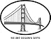 GOLDEN GATE BRIDGE Oval Bumper Sticker