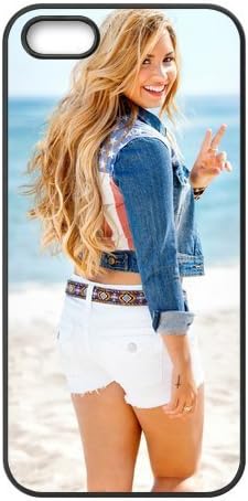 Demi Lovato, Rubber Phone Cover Case For iPhone 5, iphone 5s Cases, Black / White