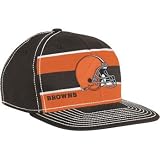 Cleveland Browns Reebok 2011 Sideline Player Pro Shape Flat Brim Flex Hat - Small-Medium