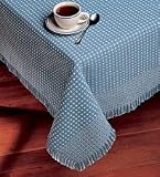 62 X 90 Homespun Tablecloth-Solid Green