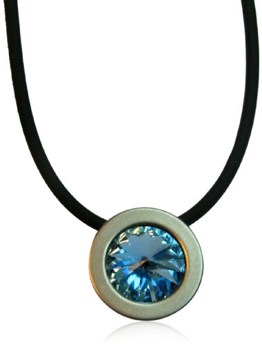 Pure Grey Damenkette 43cm, Anh&auml;nger mit Swarovski Stein Farbe Indian Saphire . Nr. 11404 Preisvergleich