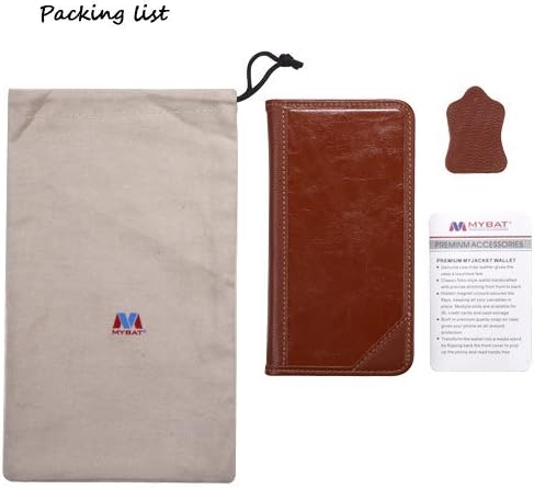 iPhone 6, The Tunz (TM), (Brown) Apple iPhone 6 4.7" Premium Luxury Real Genuine Cowhide Leather Credit Card Wallet Folio Pouch Phone Cover, [Kickstand] Built in horizontal stand w/ Tray, [Accessory] Screen Protector + Cleaning Cloth Bag Accessory, For Apple iPhone 6