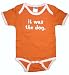 Urban Smalls Onesie It Was The Dog Pumpkin with White Trim