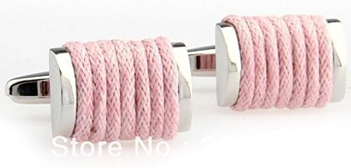 A gentleman Curved Pink Rope Cufflinks Women's Cifflinks
