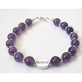 Manifesting Meditation Prayer Beads Amethyst Gemstone Message Bead Bracelet