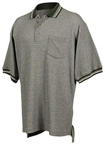 Tri-Mountain Men's 60/40 Jacquard Knit Collar Golf Shirt (4 Colors, XS-6XLT)
