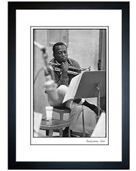 Miles Davis During Recording Session With Horn, 1962 - Fine Art Print