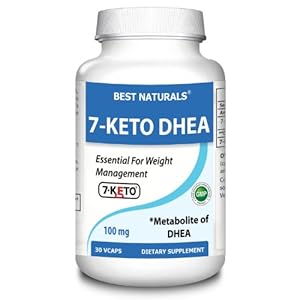 Best Naturals 7-Keto 100mg -- (Recommended as #1 in Belly-Blasting Weight-Loss Supplements) (30 VCaps)