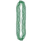 Green 32in Bead Necklaces 6ct