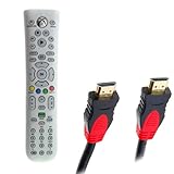 GTMax Media DVD Remote Control + 10FT Gold Plated HDMI with Ethernet Cable (Black/Red) M/M for Micro