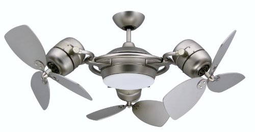 Sale Tristar Contemporary Ceiling Fan In Satin Steel With 3 X 18