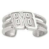 10K White Gold Officially Licensed Dale Earnhardt, Jr. "#88" NASCAR Toe Ring