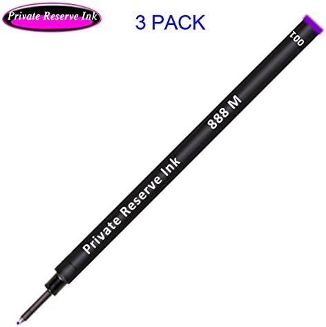 Private Reserve3 Pack Ink Schmidt 888 Rollerball Refill Purple Medium Tip