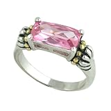 Sterling Silver Chess Cut Rectangular Pink Cubic Zirconia Ring Size 6 Sterling Silver Chess Cut Rectangular Pink Cubic Zirconia Ring Size 6
