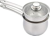 Stainless Steel Porringer with vented toughened glass steam lid.