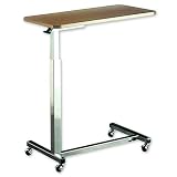 Invacare Auto-Touch Overbed Table 29 - 45/Base: 15.5W x 26L/.75H x 15W x 30L