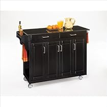 Hot Sale Home Styles 9200-1044 Create-a-Cart 9200 Series Cabinet Kitchen Cart with Granite Top, Black Finish