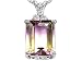 24.40 cts 925 14k Gold Plated Silver Genuine Ametrine Pendant LIFETIME WARRANTEE