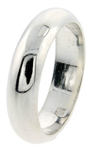 Sterling Silver 5 mm ( 3/16 in. ) Wedding Band / Thumb Ring