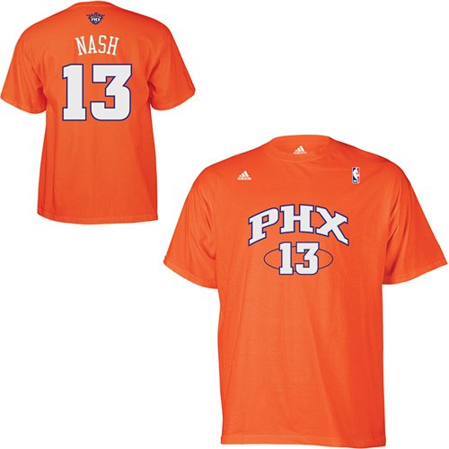 NBA Men's Phoenix Suns Steve Nash Gametime Name & Number Tee (Orange, Large)