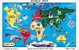 World Map Wooden Puzzle by Melissa and Doug