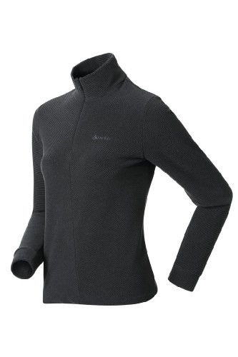 Odlo Damen Rollie Stand-up collar 1/2 zip LENGGRIES, shale grey - black stripes, XS Preisvergleich