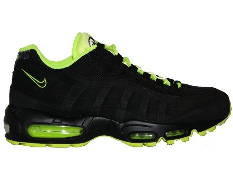Nike Air Max 95 Mens Running Shoes Black/Black-White-Volt 609048-090-10.5 Nike Air Max 95 Mens Running Shoes Black/Black-White-Volt 609048-090-10.5