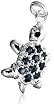 Sterling Silver Sapphire Turtle Charm