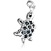 Sterling Silver Sapphire Turtle Charm