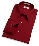 : Van Heusen Men's Long Sleeve Wrinkle Free Poplin Solid Shirt, Cardinal, 14.5 - 32/33
