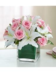 Grocery: 1800Flowers - Rose and Lily Cube Bouquet - Medium - 1-800-flowers.com