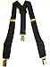 New Suspender Bow Tie Matching Colors Toddler Kids Boys Girls Child (Black)