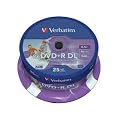 Verbatim 43667 8x DVD+R Dual Layer 8.5GB Printable (Spindle Pack of 25)
