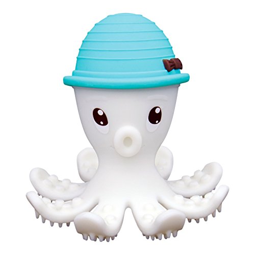 Mombella Octopus Food Grade Soft Silicone Teething Toy, Blue