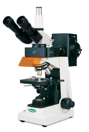 VanGuard 1486FLI Brightfield, Phase Contrast Fluorescence Microscope with Trinocular Head, Halogen Illumination, 4X, 10X, 20X, 40X, 100X Magnification, 360 Degree Viewing Angle