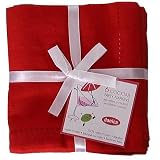 Hemstitch Cocktail Napkins Set of 6 - Cayenne