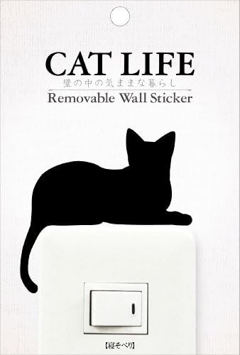CAT LIFE cat series Nesoberi package size W100 ~ H148mm body black TC fabric acrylic paper WS-CAT-07