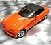 1997 Dodge RT/10 Orange Removable Hard Top Cabriolet Convertible Concept Car with Stand - Scale 1:18