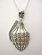 Skull Grenade Metal Pendant on chain