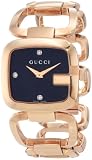 Gucci Women's YA125409 G-Gucci Black Sun Brushed Dial with Diamonds Watch