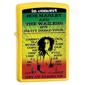 Bob Marley Yellow Matte Zippo Lighter