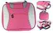 Magenta / Pink Laptop Bag for 10 inch Acer Iconia Tab A500-10S16u, A500-10S32u, W500-BZ467 Tablet + A Carabiner Hook. Additional teddy bear cellphone keychain charm for a Valentine Gift!