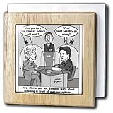 Review 3dRose LLC  / Editorial Cartoon with Clinton - Edwards Screw-up - 6 Inch Tile Napkin Holder