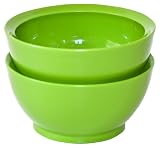 Calibowl Santa Cruz Stack Plastic Serving Bowls, Set of 2, Green